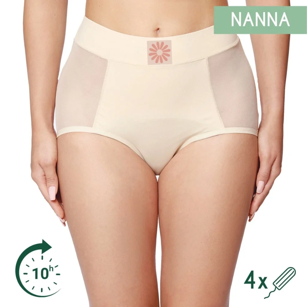Chiloti menstruali NANNA – High Waist – Nude